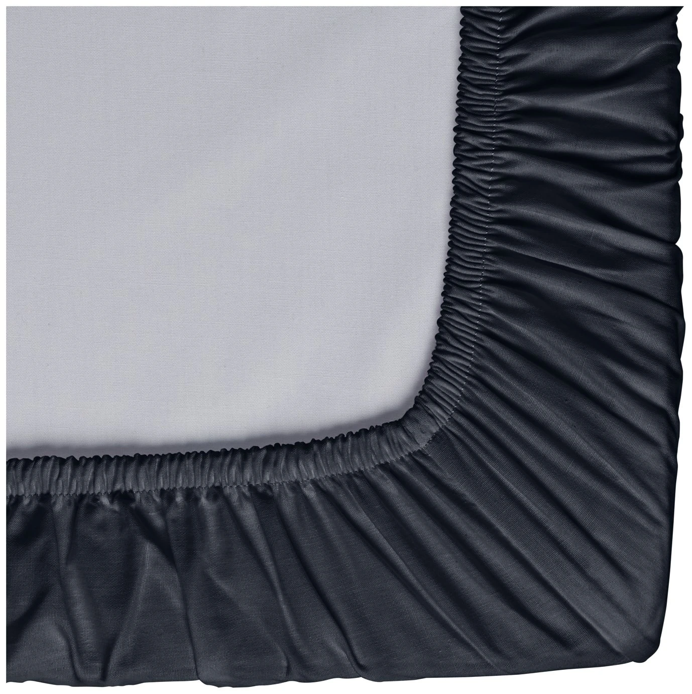 Habitat Pure Cotton 200TC Navy Fitted Sheet - Double 2 Habitat Pure Cotton 200TC Navy Fitted Sheet - Double - Image 2