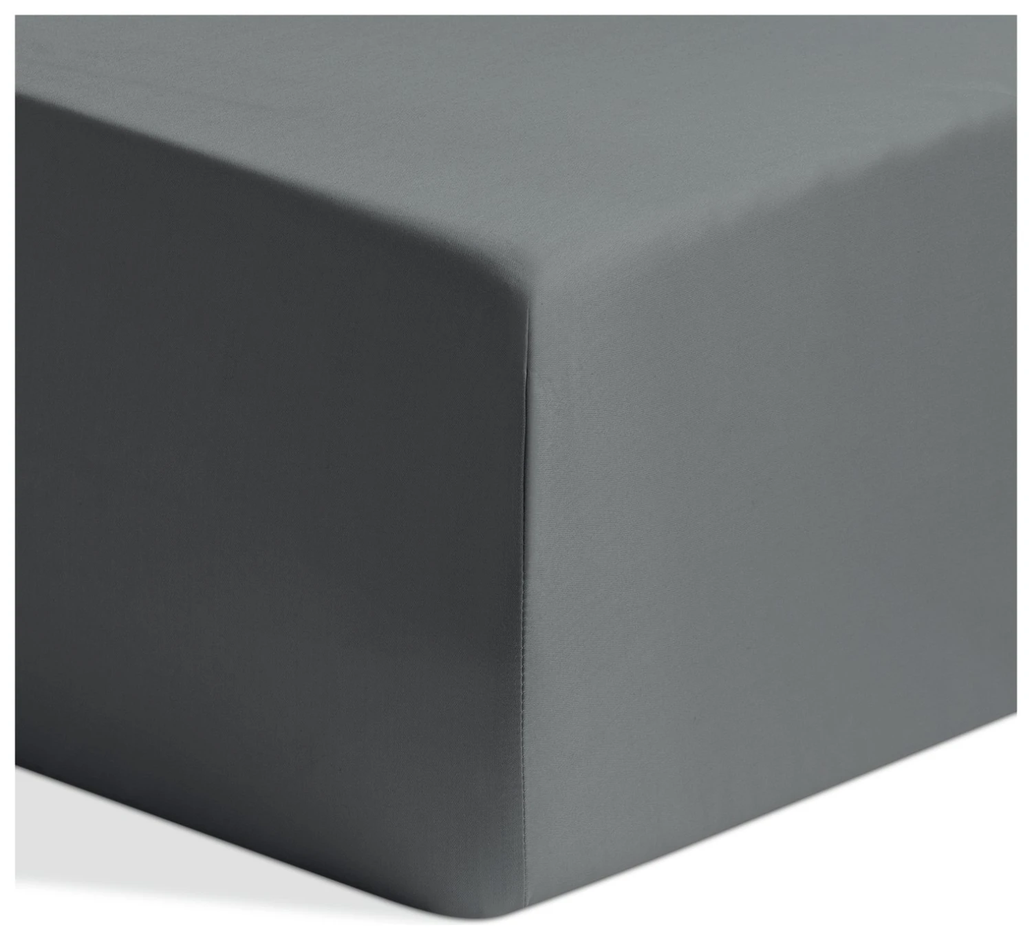 Habitat Egyptian Cotton 400TC Slate Grey Fitted Sheet-Double 1 Habitat Egyptian Cotton 400TC Slate Grey Fitted Sheet-Double