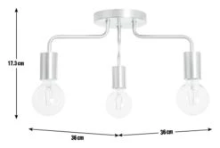 Habitat Rayner Steel 3 Light LED Flush Ceiling Light - Brass 12 Habitat Rayner Steel 3 Light LED Flush Ceiling Light - Brass -Habitat Store 9048946 R Z017A