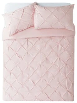 Habitat Hadley Pintuck Blush Pink Bedding Set - Double -Habitat Store 9161397 R Z002A