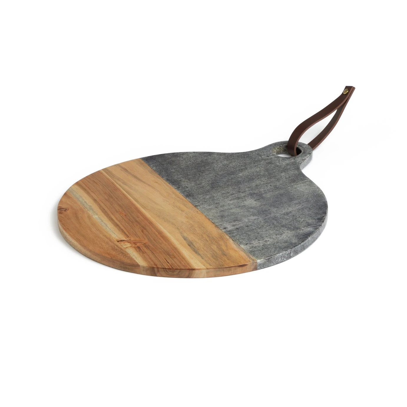 Habitat Acacia Circular Marble Chopping Board 2 Habitat Acacia Circular Marble Chopping Board - Image 2