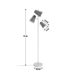 Habitat 3 Light Floor Lamp 17 Habitat 3 Light Floor Lamp -Habitat Store 9168187 R Z001E