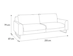Habitat Lyle Leather 3 Seater Sofa - Tan -Habitat Store 9170539 R E001