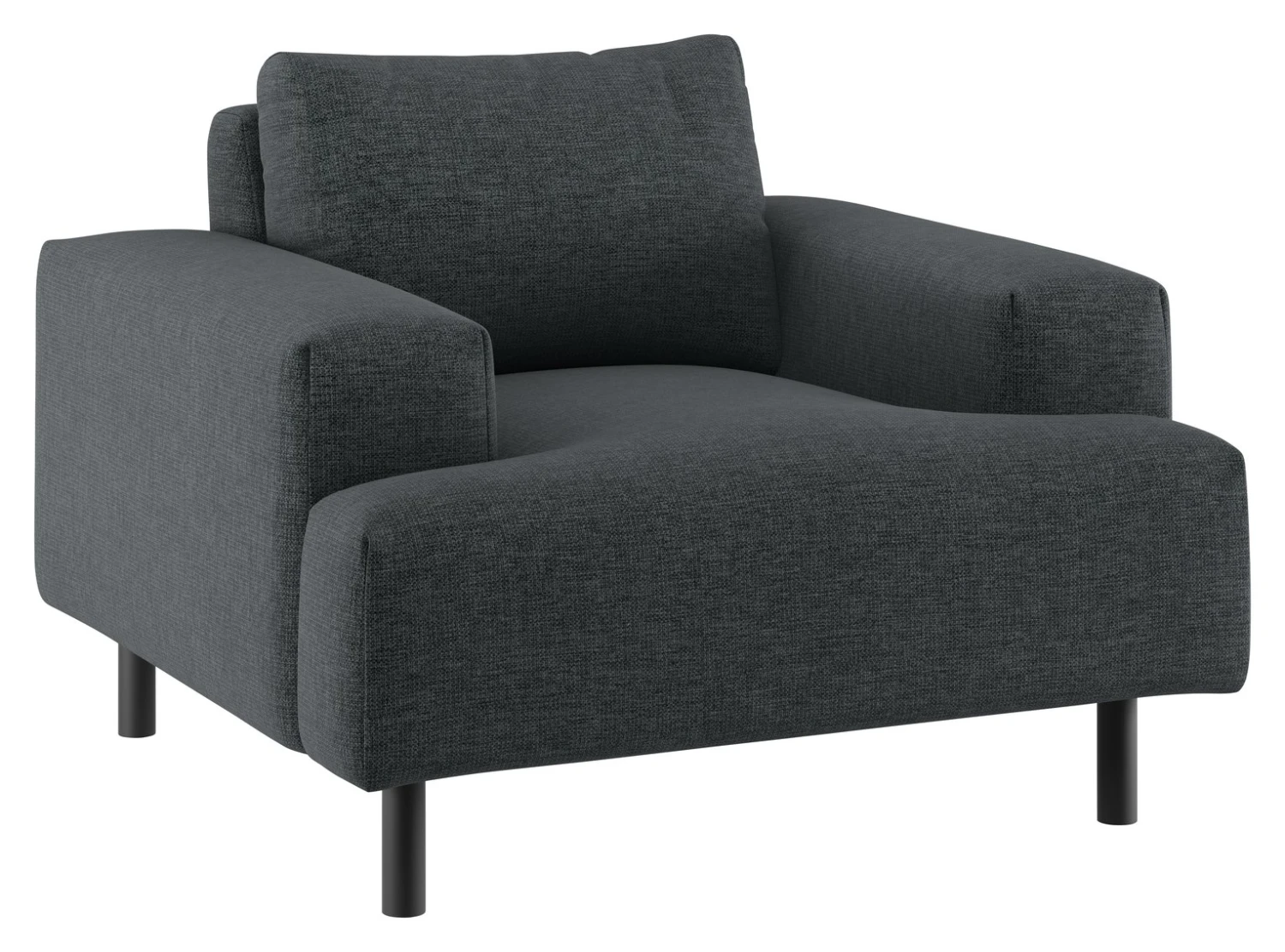 Habitat Julien Fabric Armchair - Charcoal 5 Habitat Julien Fabric Armchair - Charcoal - Image 5