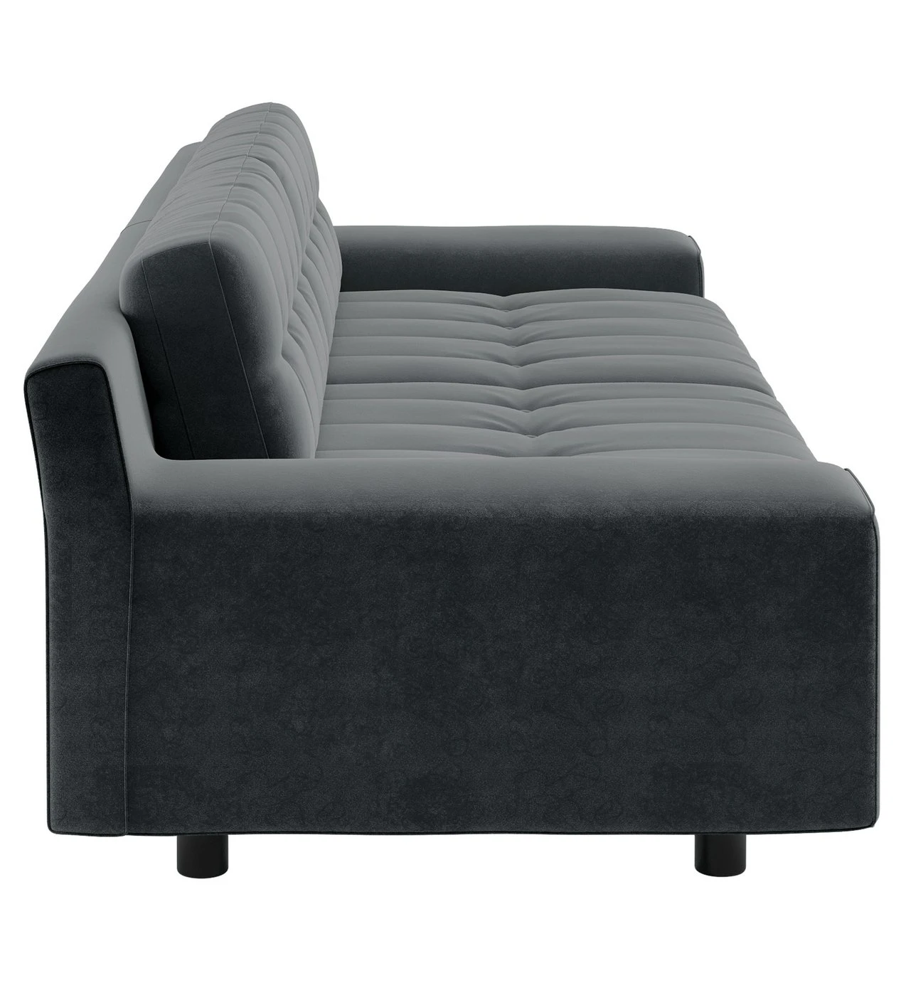 Habitat Hendricks Velvet 4 Seater Sofa - Dark Grey 6 Habitat Hendricks Velvet 4 Seater Sofa - Dark Grey - Image 6