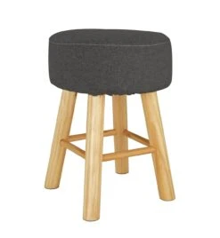 Habitat Sophie Small Fabric Stool - Charcoal -Habitat Store 9178029 R Z002A