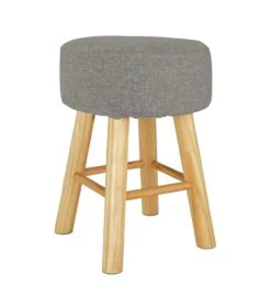 Habitat Sophie Small Fabric Stool - Light Grey -Habitat Store 9180873 R Z002A