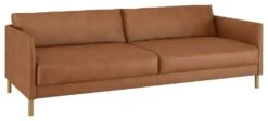 Habitat Hyde 3 Seater Leather Sofa Bed - Tan -Habitat Store 9185005 R Z009A