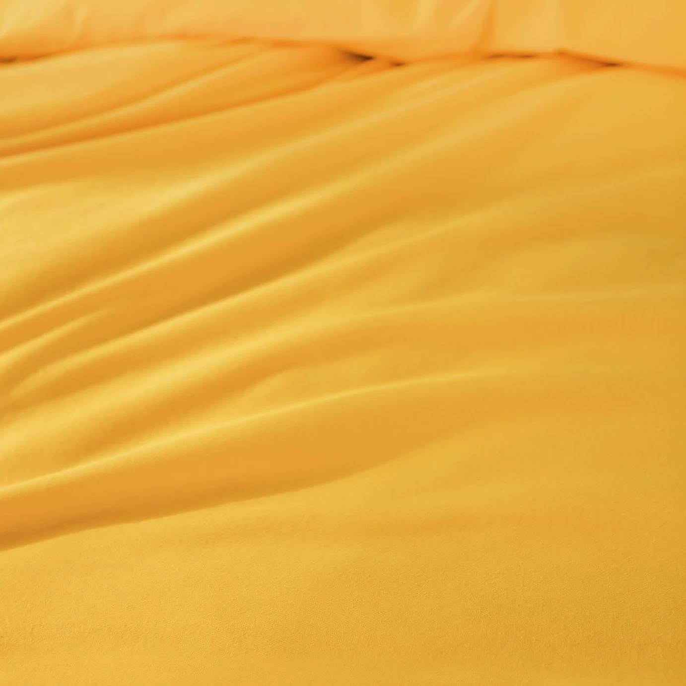 Habitat Stonewashed Cotton Plain Mustard Bedding Set -Double 6 Habitat Stonewashed Cotton Plain Mustard Bedding Set -Double - Image 6