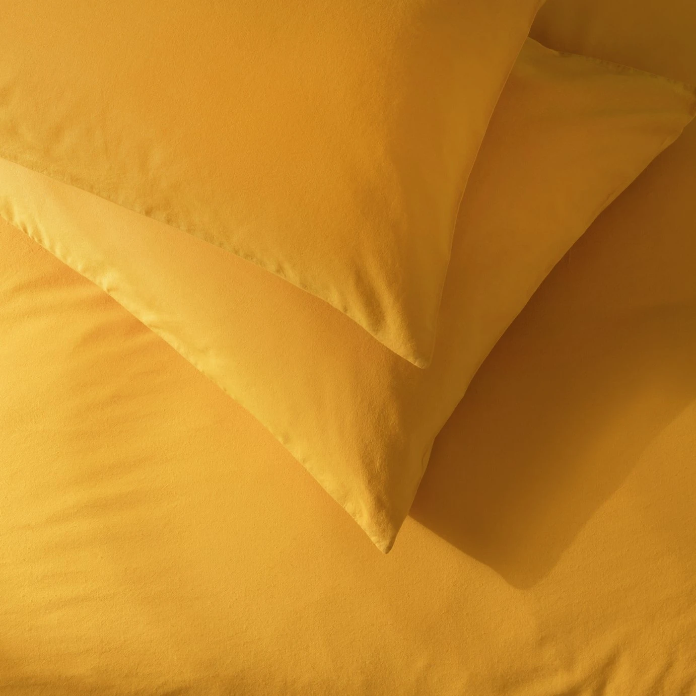 Habitat Stonewashed Cotton Plain Mustard Bedding Set -Double 7 Habitat Stonewashed Cotton Plain Mustard Bedding Set -Double - Image 7