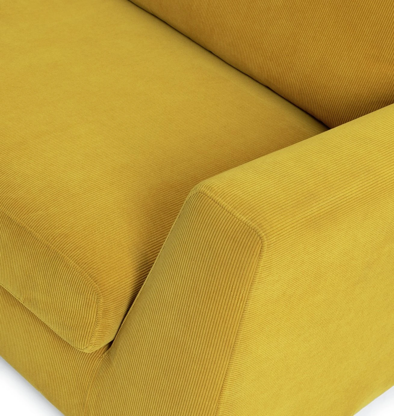 Habitat Brixley Fabric 3 Seater Sofa - Yellow 8 Habitat Brixley Fabric 3 Seater Sofa - Yellow - Image 8