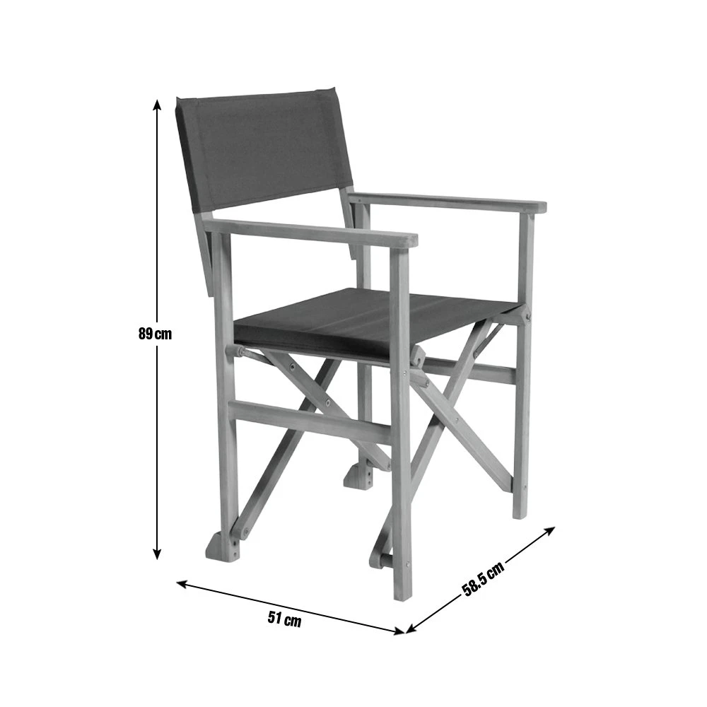 Habitat Folding Wooden Director Chair - Blue 3 Habitat Folding Wooden Director Chair - Blue - Image 3