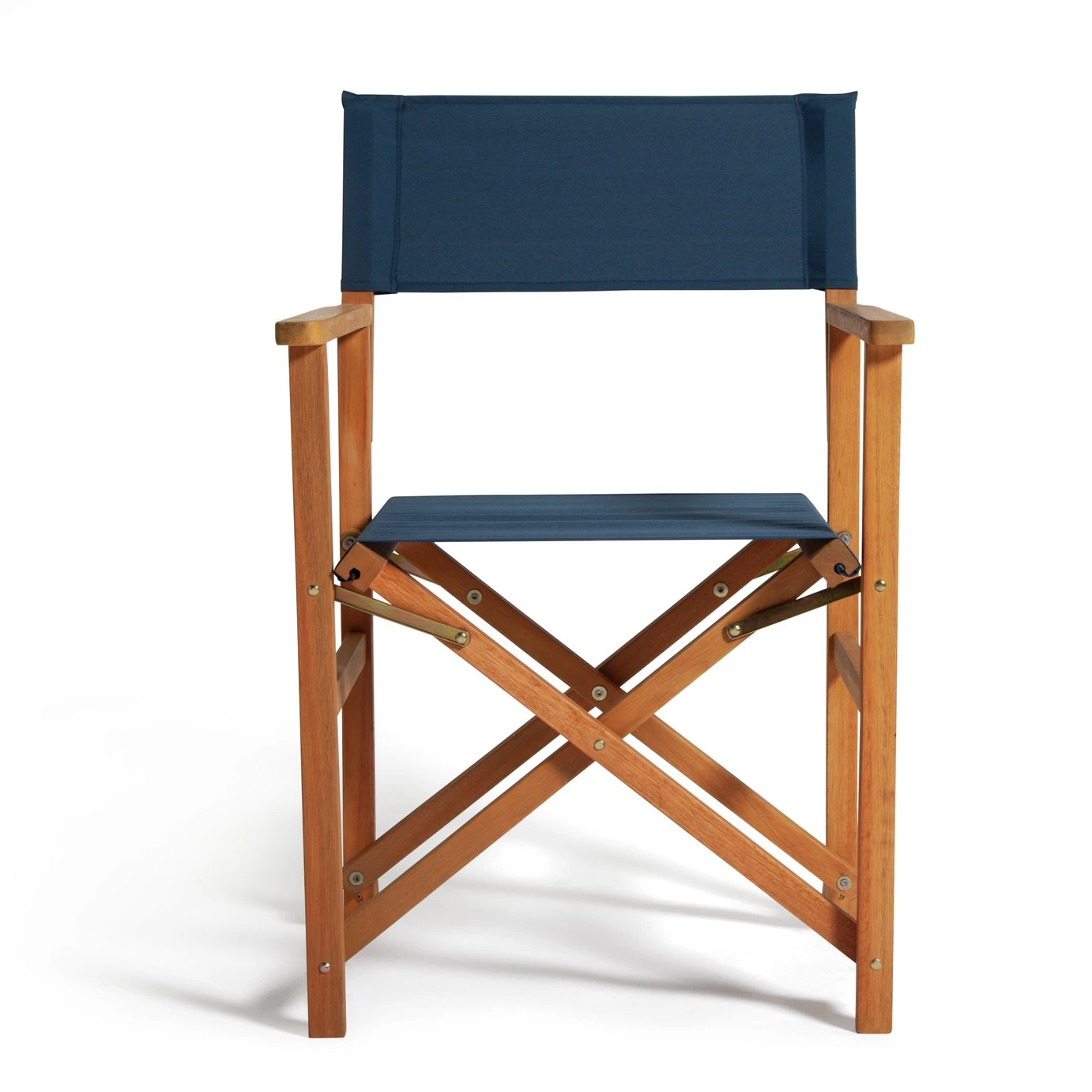 Habitat Folding Wooden Director Chair - Blue 5 Habitat Folding Wooden Director Chair - Blue - Image 5