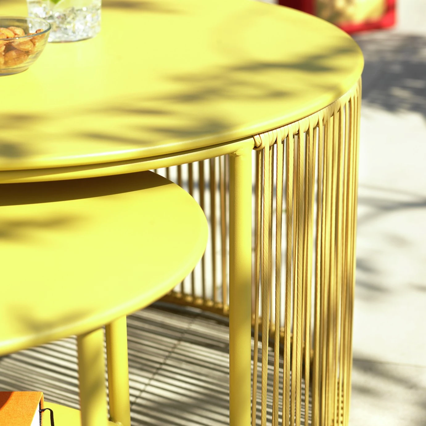 Habitat Ipanema Metal Garden Coffee Table - Yellow 7 Habitat Ipanema Metal Garden Coffee Table - Yellow - Image 7