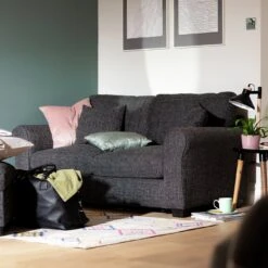 Habitat Lisbon Small Double Fabric Sofa Bed - Charcoal -Habitat Store 9198786 R Z001C