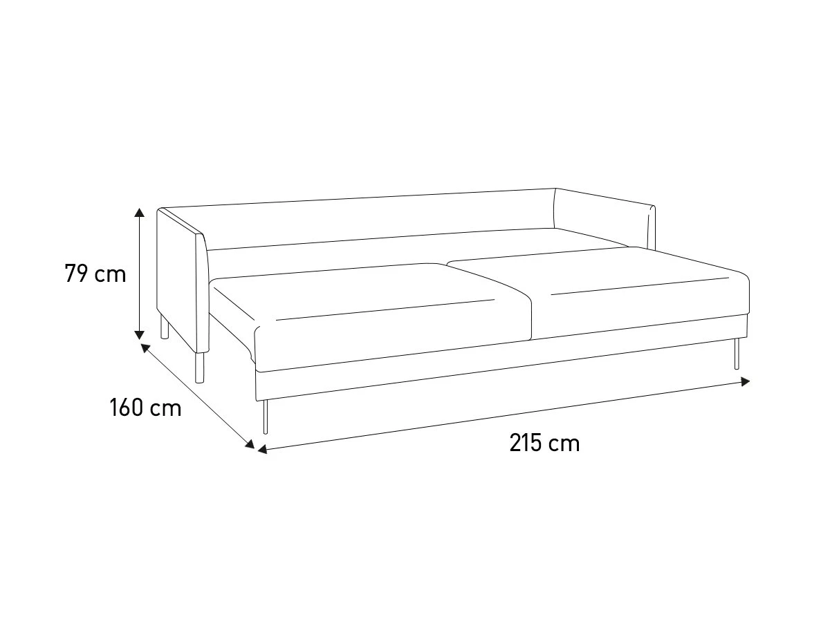 Habitat Hyde 3 Seater Fabric Sofa Bed - Charcoal 10 Habitat Hyde 3 Seater Fabric Sofa Bed - Charcoal - Image 10