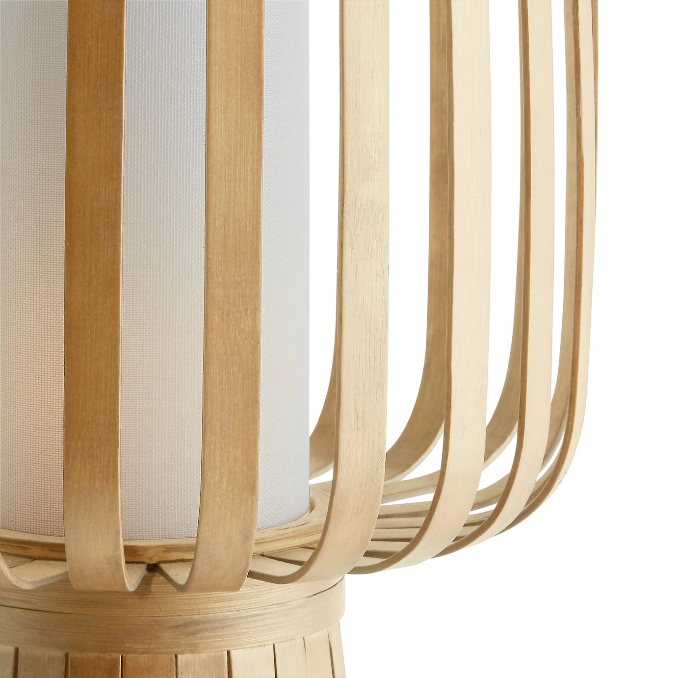 Habitat Achille Bamboo Table Lamp - Natural & White 4 Habitat Achille Bamboo Table Lamp - Natural & White - Image 4