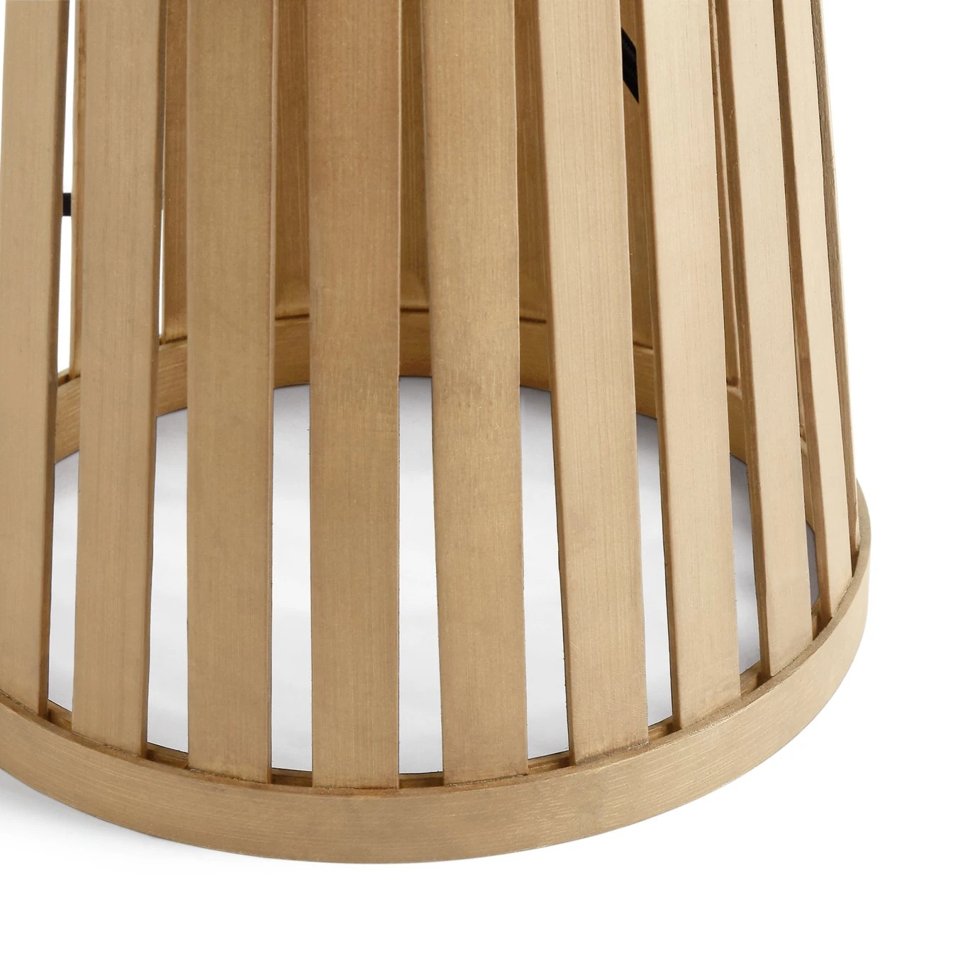 Habitat Achille Bamboo Table Lamp - Natural & White 5 Habitat Achille Bamboo Table Lamp - Natural & White - Image 5