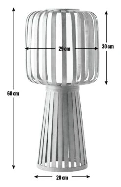 Habitat Achille Bamboo Table Lamp - Walnut & White -Habitat Store 9202414 R E001