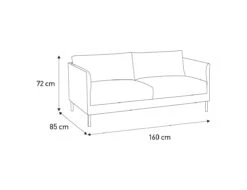 Habitat Hyde Velvet 2 Seater Sofa - Yellow -Habitat Store 9204931 R E001