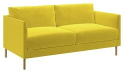 Habitat Hyde Velvet 2 Seater Sofa - Yellow -Habitat Store 9204931 R Z008A