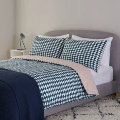 Habitat Cotton Scallop Teal Reversible Bedding Set-Superking -Habitat Store 9207938 R Z005A