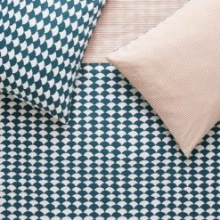 Habitat Cotton Scallop Teal Reversible Bedding Set-Superking -Habitat Store 9207938 R Z007A