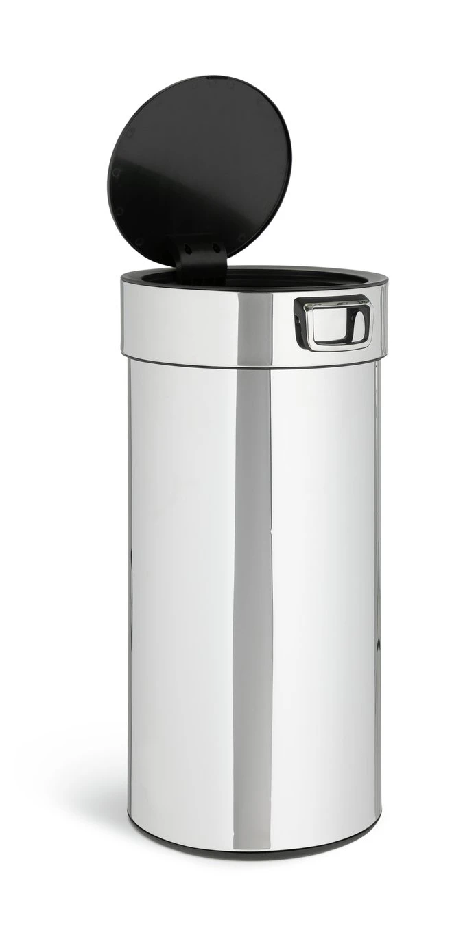 Habitat 30 Litre Round Touch Op Bin - Silver 3 Habitat 30 Litre Round Touch Op Bin - Silver - Image 3
