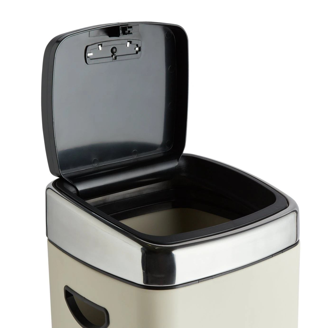 Habitat 30 Litre Square Touch Top Bin - Cream 4 Habitat 30 Litre Square Touch Top Bin - Cream - Image 4