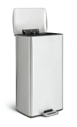 Habitat 30 Litre Modern Rectangular Bin - Silver -Habitat Store 9212693 R Z002A