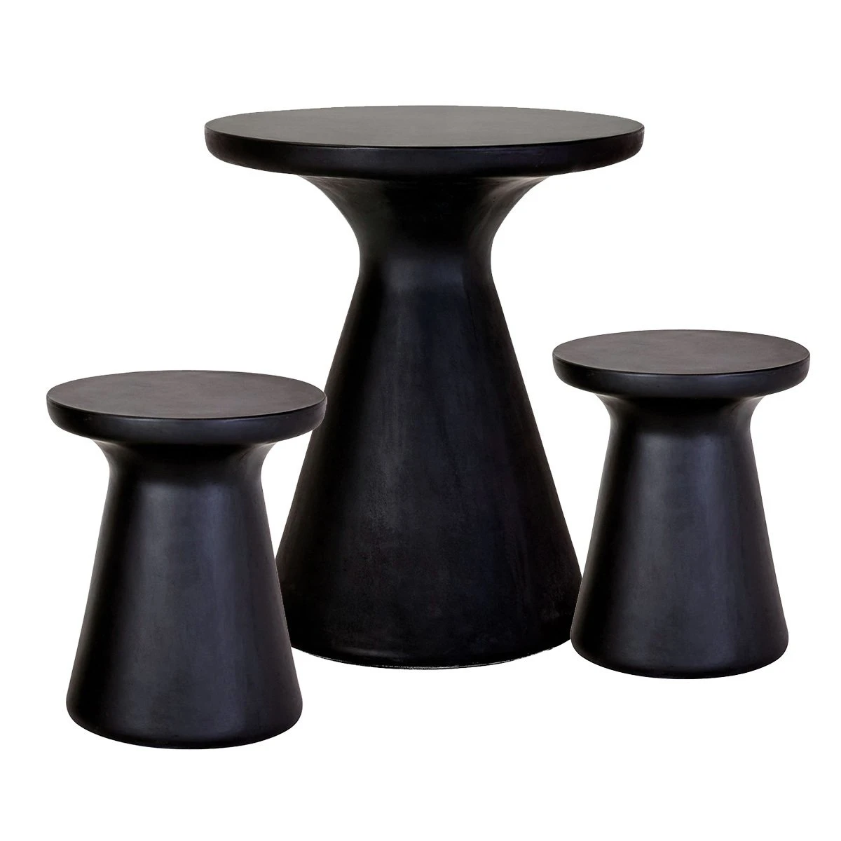 Habitat Milton 2 Seater Fibrestone Garden Bistro Set - Black 1 Habitat Milton 2 Seater Fibrestone Garden Bistro Set - Black