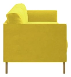 Habitat Hyde Velvet 3 Seater Sofa - Yellow 12 Habitat Hyde Velvet 3 Seater Sofa - Yellow -Habitat Store 9266292 R Z004A