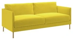 Habitat Hyde Velvet 3 Seater Sofa - Yellow 13 Habitat Hyde Velvet 3 Seater Sofa - Yellow -Habitat Store 9266292 R Z008A