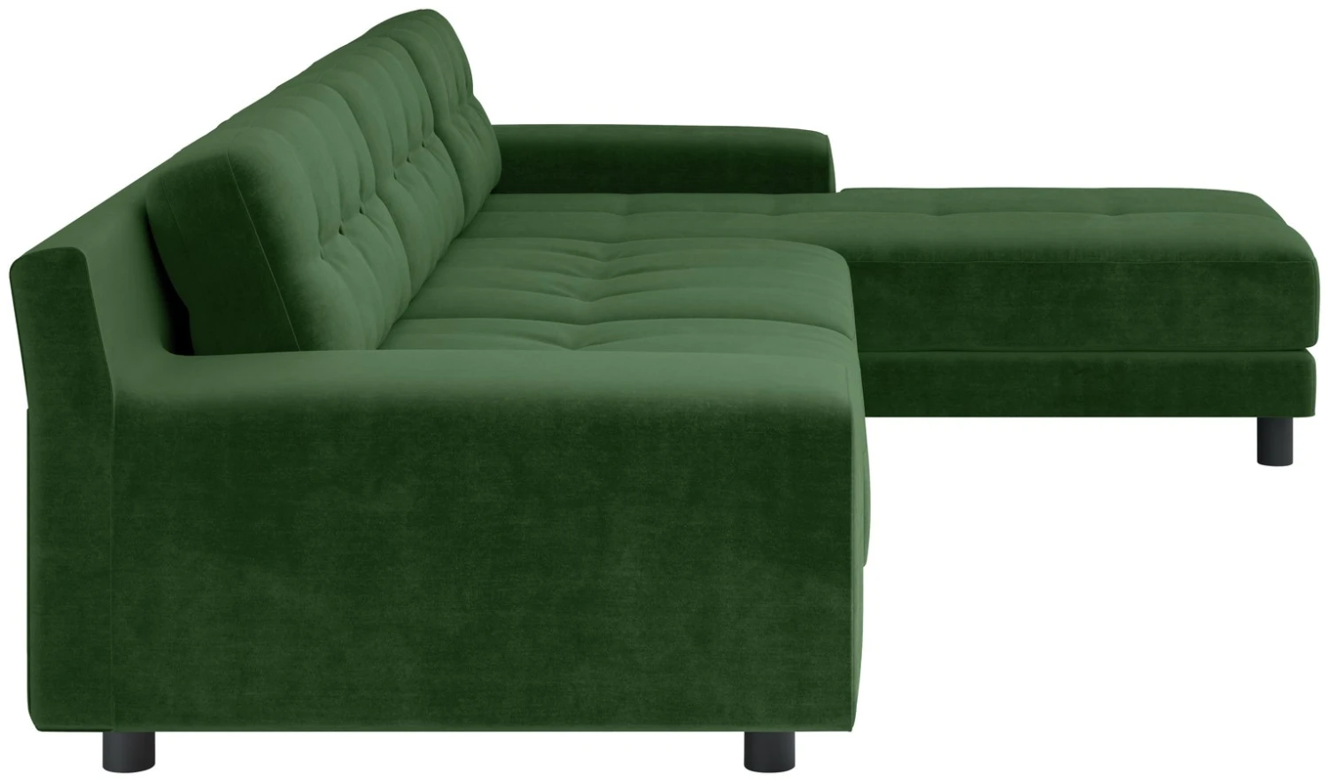 Habitat Hendricks Velvet Right Hand Corner Chaise Sofa-Green 7 Habitat Hendricks Velvet Right Hand Corner Chaise Sofa-Green - Image 7