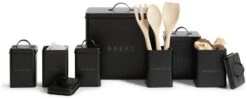 Habitat 7 Piece Carbon Steel Storage Set - Black -Habitat Store 9310461 R Z002A