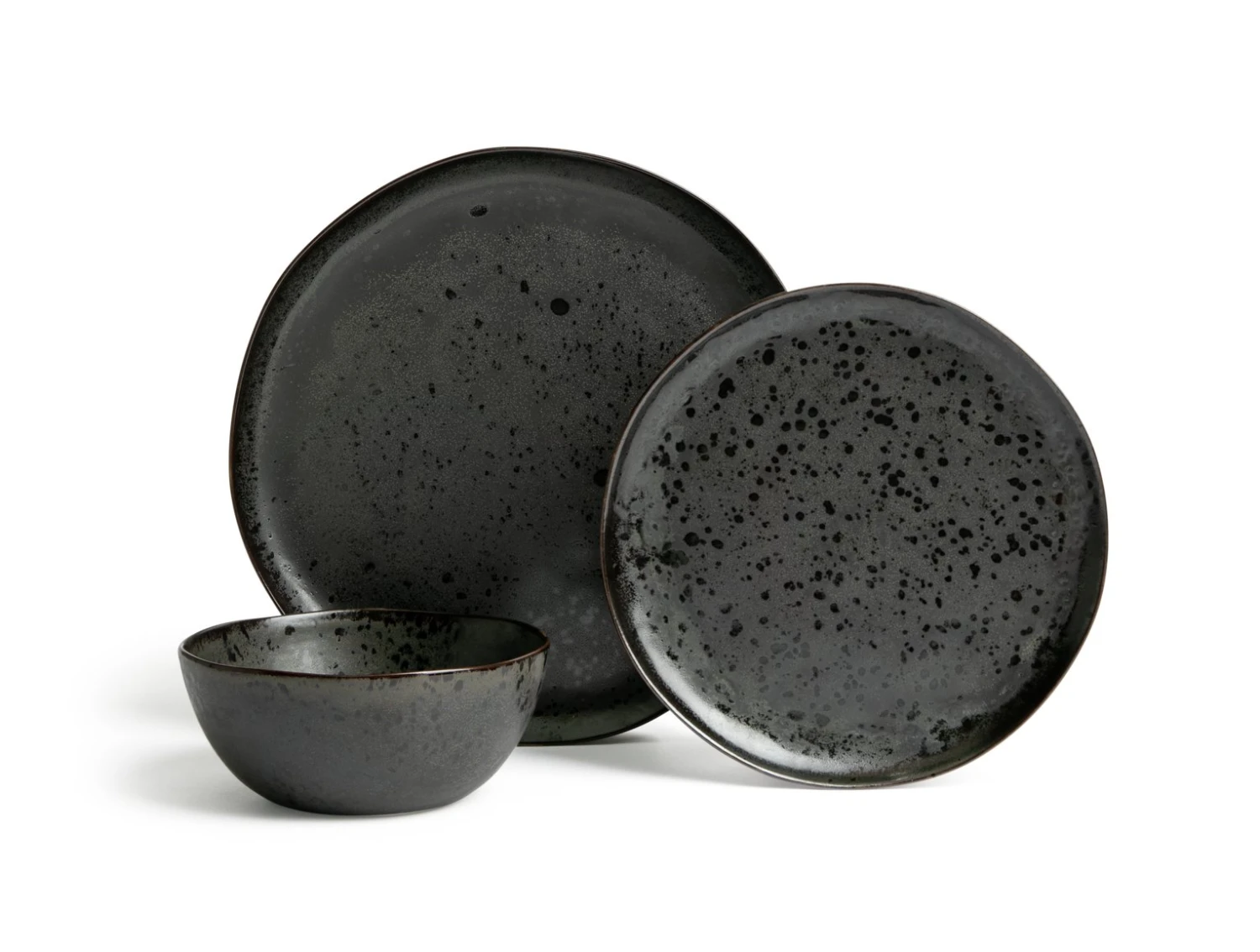 Habitat Preto 12 Piece Stoneware Dinner Set - Black 1 Habitat Preto 12 Piece Stoneware Dinner Set - Black