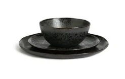 Habitat Preto 12 Piece Stoneware Dinner Set - Black 11 Habitat Preto 12 Piece Stoneware Dinner Set - Black -Habitat Store 9310708 R Z002A