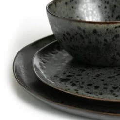 Habitat Preto 12 Piece Stoneware Dinner Set - Black 13 Habitat Preto 12 Piece Stoneware Dinner Set - Black -Habitat Store 9310708 R Z004A