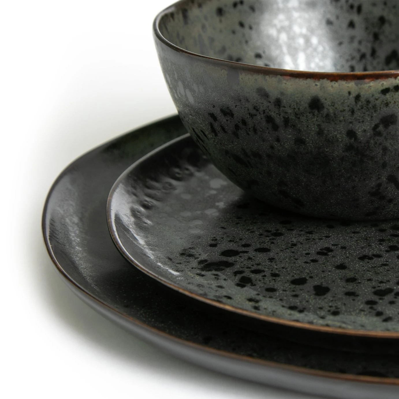 Habitat Preto 12 Piece Stoneware Dinner Set - Black 5 Habitat Preto 12 Piece Stoneware Dinner Set - Black - Image 5