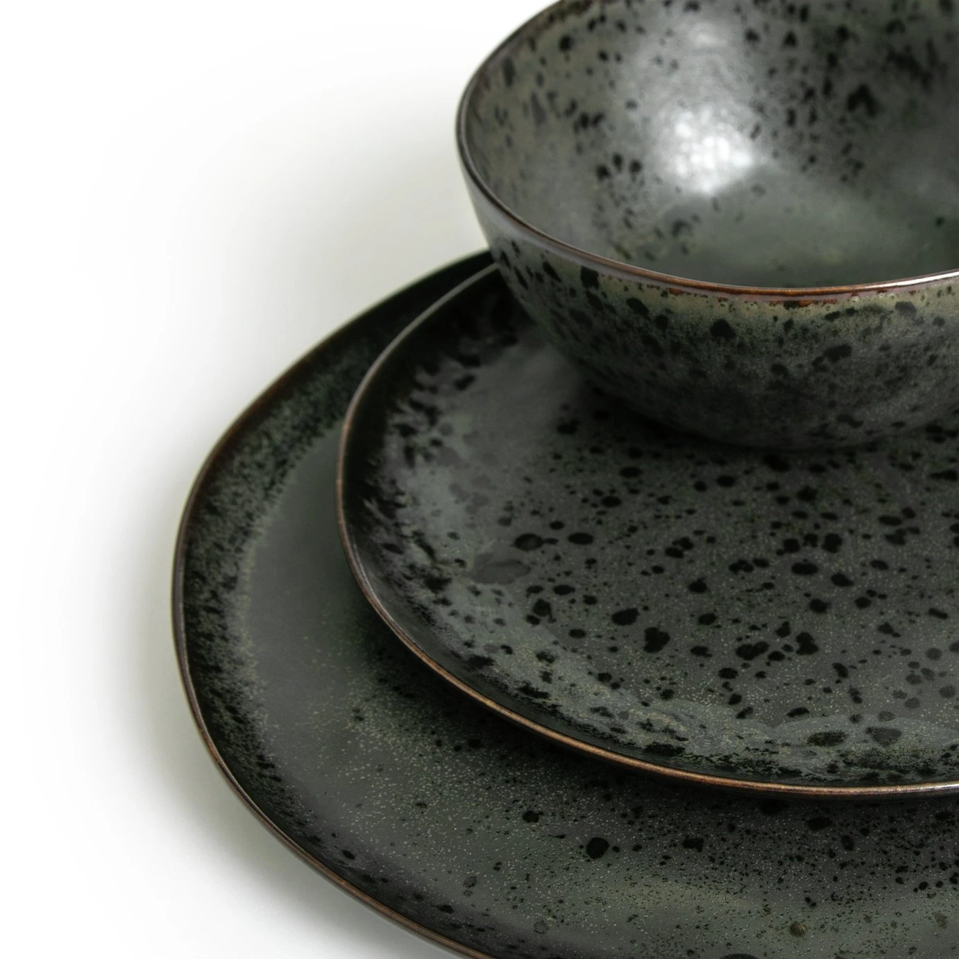 Habitat Preto 12 Piece Stoneware Dinner Set - Black 6 Habitat Preto 12 Piece Stoneware Dinner Set - Black - Image 6