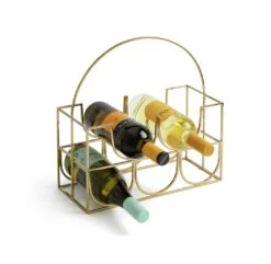 Habitat Japonica 5 Bottle Stainless Steel Wine Rack 8 Habitat Japonica 5 Bottle Stainless Steel Wine Rack -Habitat Store 9311013 R Z003A