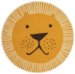 New Arrival 7 Habitat Kids Lion Face Circle Rug - Yellow - 100x100cm