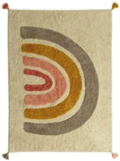 Habitat Kids Rainbow Tufted Flatweave Cotton Rug -120x170cm