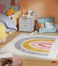 Habitat Kids Rainbow Tufted Flatweave Cotton Rug -120x170cm -Habitat Store 9338302 R Z001C