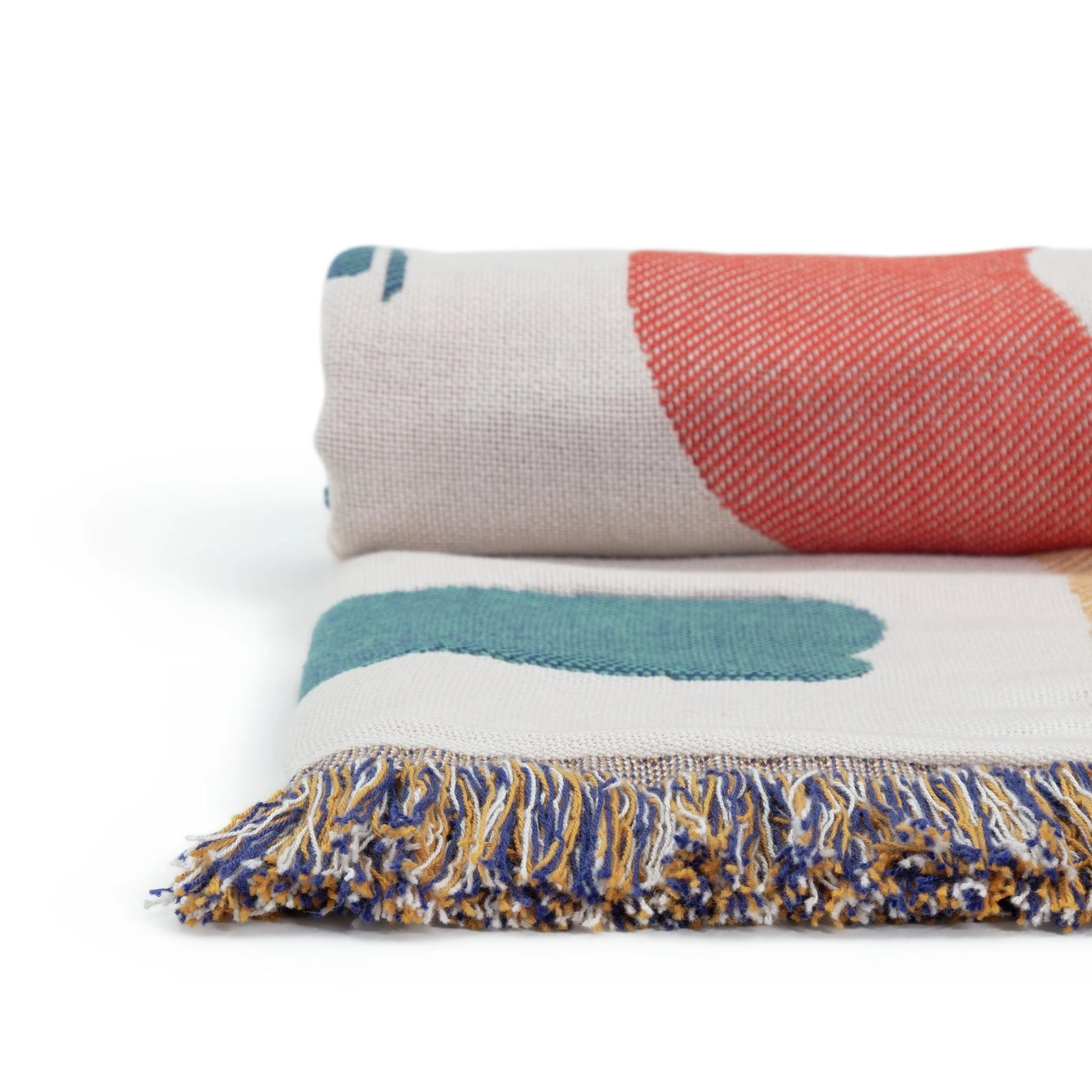 Habitat Studio Squiggle Cotton Throw - Multicoloured 3 Habitat Studio Squiggle Cotton Throw - Multicoloured - Image 3