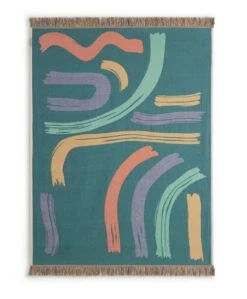 Habitat Studio Squiggle Cotton Throw - Multicoloured 11 Habitat Studio Squiggle Cotton Throw - Multicoloured -Habitat Store 9340541 R Z005A