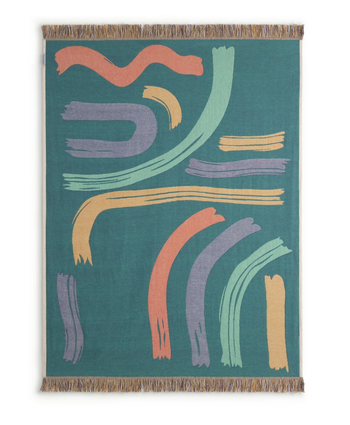 Habitat Studio Squiggle Cotton Throw - Multicoloured 6 Habitat Studio Squiggle Cotton Throw - Multicoloured - Image 6
