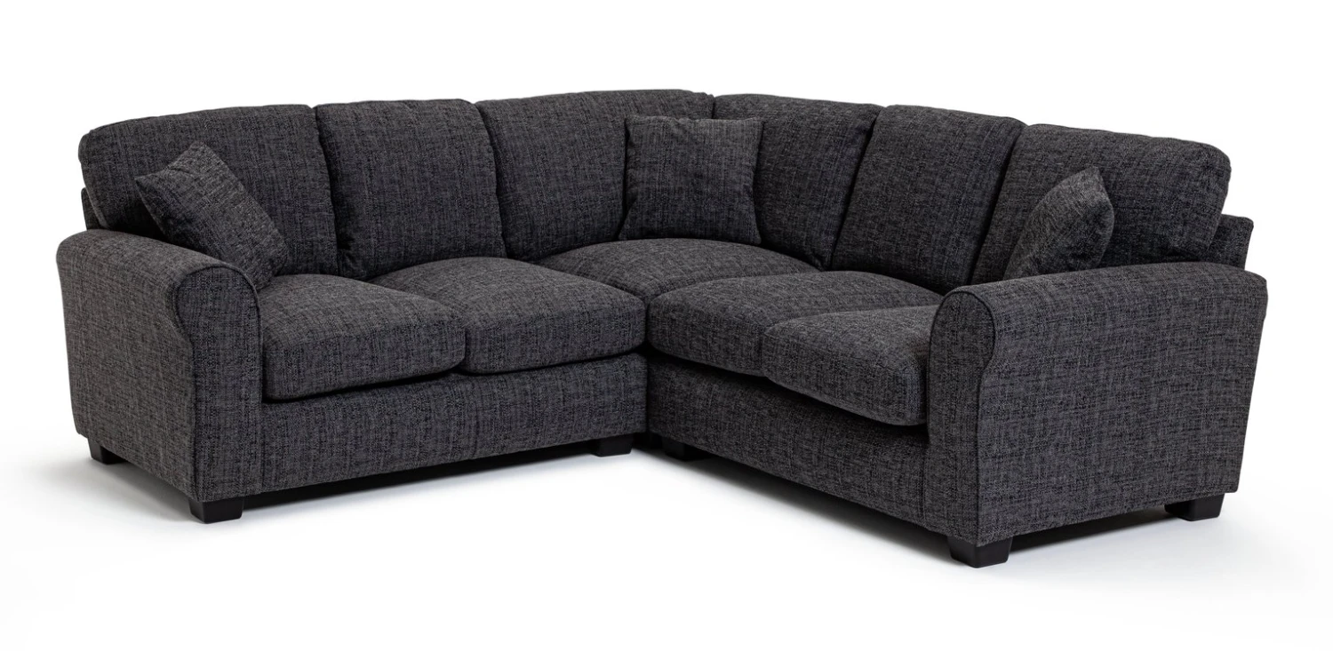 Habitat Lisbon Fabric Corner Sofa - Charcoal 1 Habitat Lisbon Fabric Corner Sofa - Charcoal