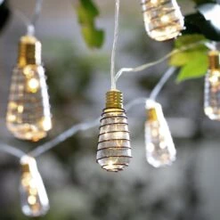 Habitat 10 Warm White Wire Wrap Bulb Solar String Lights -Habitat Store 9359075 R Z003C