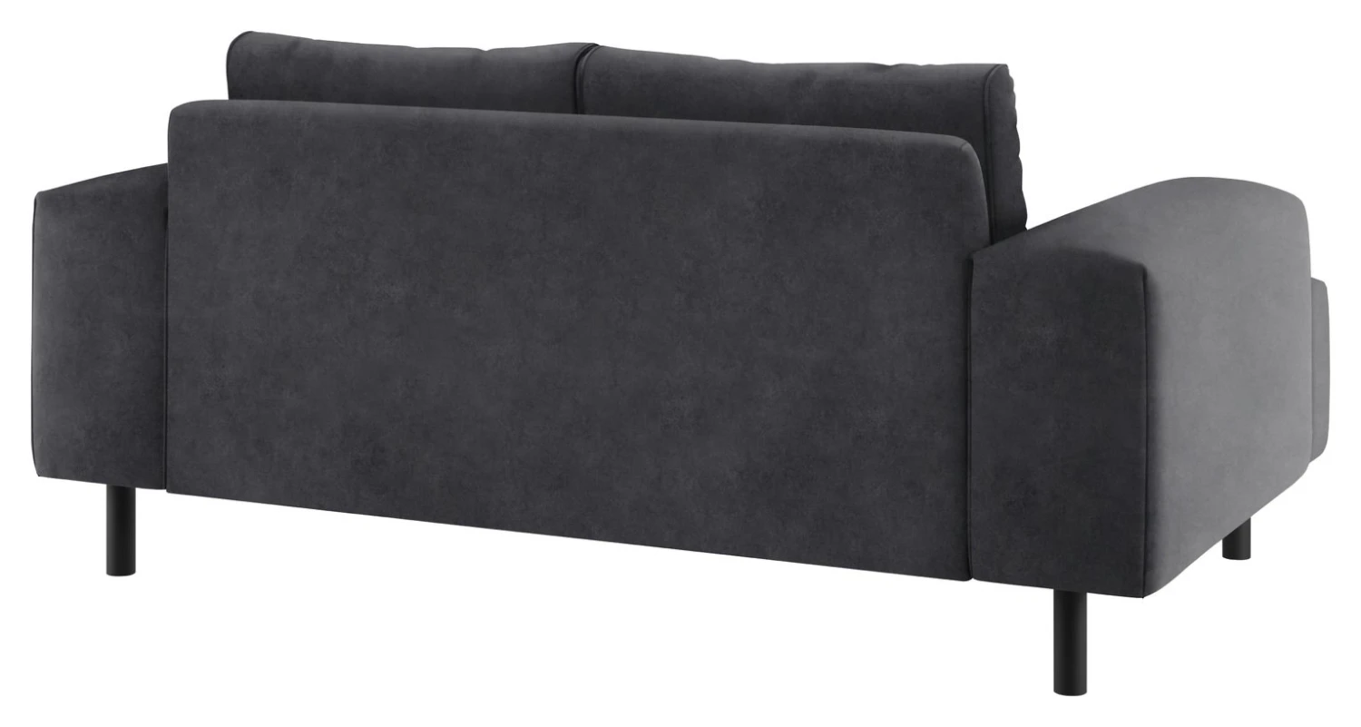Habitat Julien Velvet 2 Seater Sofa - Grey 4 Habitat Julien Velvet 2 Seater Sofa - Grey - Image 4